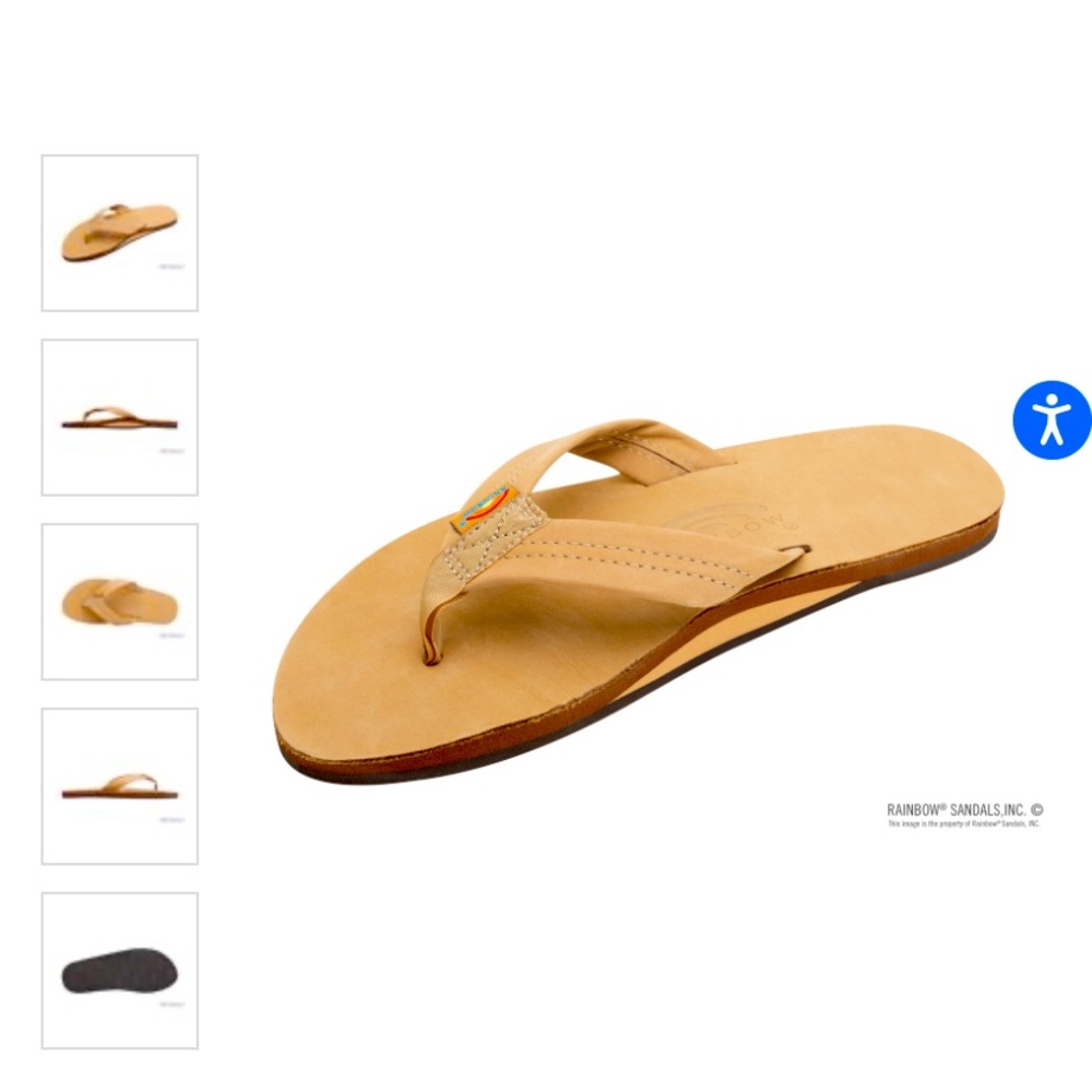 Mens Rainbow Sandel Sierra Brown Color, Size Large